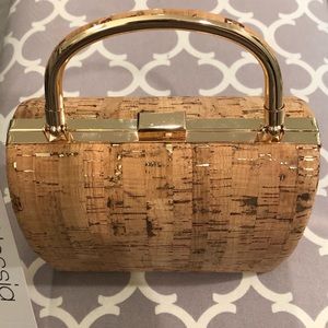 NWT: Cutest Cork and Gold Bag EVER!